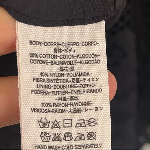 Free People Be Your Baby Lace Mini Dress in Black Size XS EUC - Picture 11 of 11